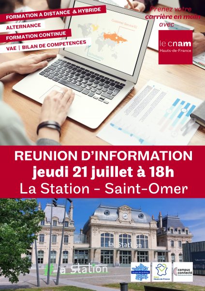 Réunion d'info sur l'offre de formations en présentiel et à distance du Cnam Hauts de France